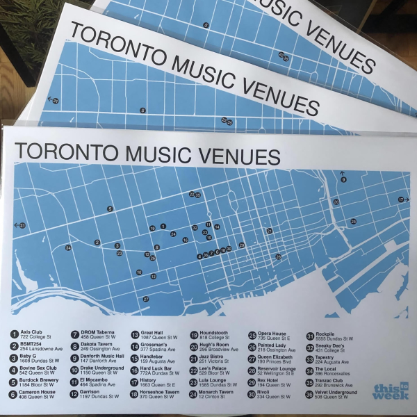 Toronto music venues poster